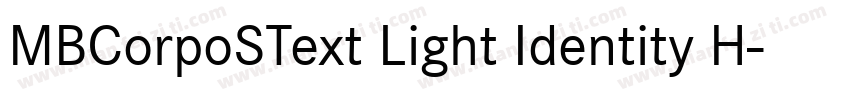 MBCorpoSText Light Identity H字体转换